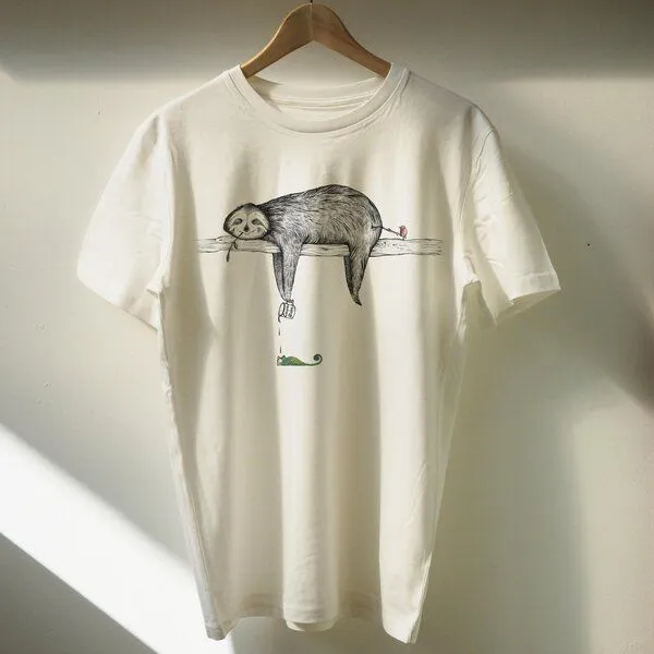 LIGARTI LIGARTI T-shirt - Faultier, Altrosa, – Produktbild 4 von 4