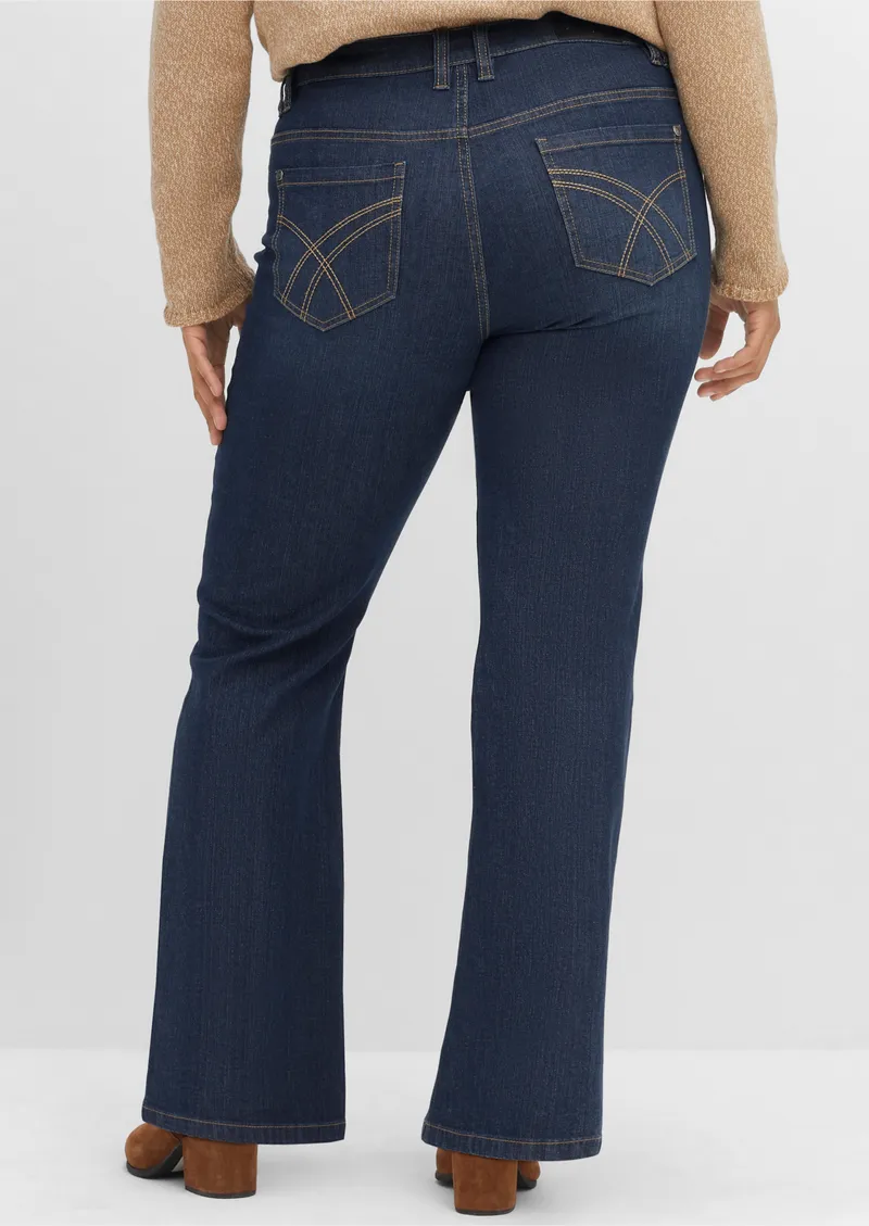 sheego Bootcut-Jeans dark blue denim, Dark blue denim, – Produktbild 2 von 2