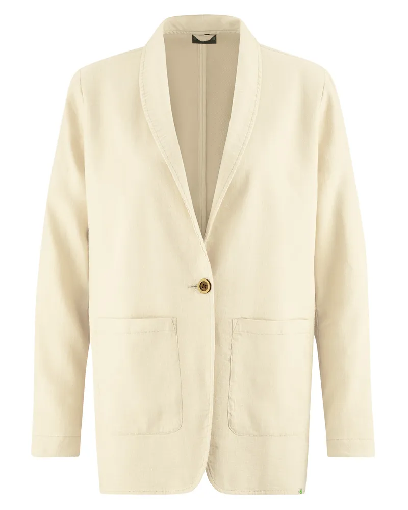 HempAge Hempage Damen vegan Oversized Blazer In Naturfarben, Weiß, – Produktbild 1 von 2