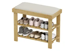furnicato Schuhbank mit Sitzfläche, Bambus Sitzbank mit Stauraum, 2 o (1-St) – Produktbild 1 von 1