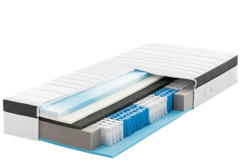 Federkernmatratze Ergo-SPRING, RAVENSBERGER Matratzen, 25 cm hoch, Ergonomisch, 5 Liegeelemente, 7 Zonen, Made in Germany, Tencelbezug, Weiß, – Produktbild 3 von 6