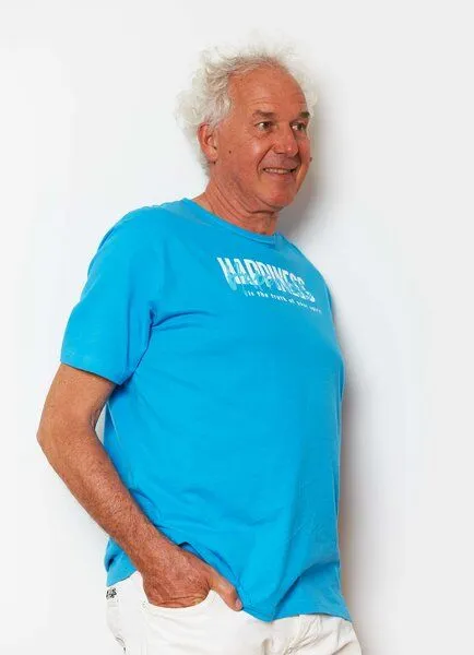 SPARKLES OF LIGHT SPARKLES OF LIGHT Yoga Shirt | HAPPINESS, Blau, – Produktbild 1 von 2