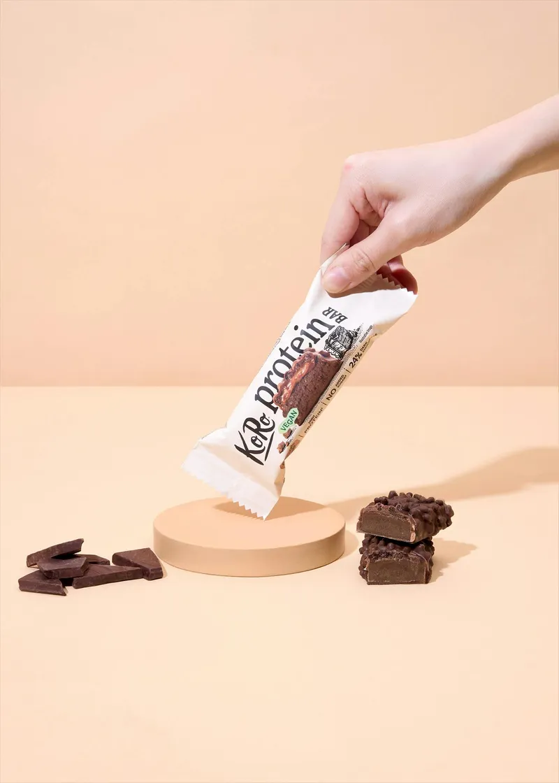 KoRo Veganer Proteinriegel Schokolade Brownie 55 g – Produktbild 3 von 5