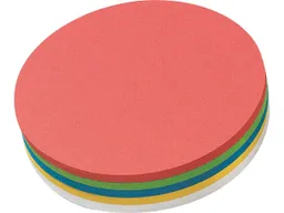 250 Blatt Moderatorenpapier Kreise 19cm (farbig sortiert) – Produktbild 1 von 1