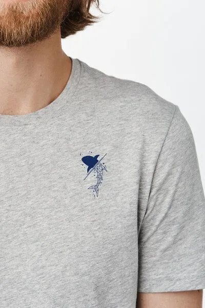 Kultgut Kultgut Biofair - Reine Biobaumwolle /Shirt- Little Shark, Moonlightgrey, – Produktbild 2 von 4
