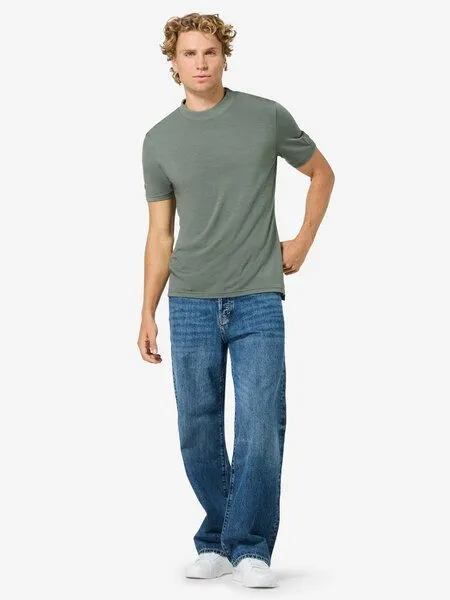 Super.Natural Super.Natural T-Shirt Casual Rib Bio J Tee für Herren, Merino, Eucalyptus, – Produktbild 3 von 4
