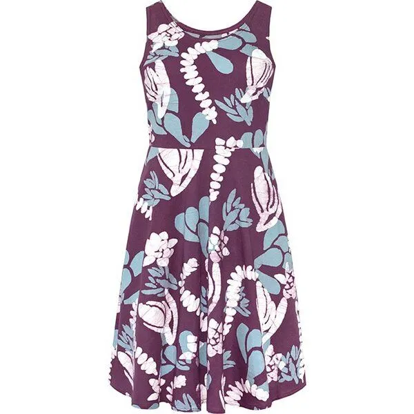 Global Mamas Global Mamas Bio Jersey Kleid - FIT & FLARE - Botany, Botany eggplant (aubergine), – Produktbild 1 von 3
