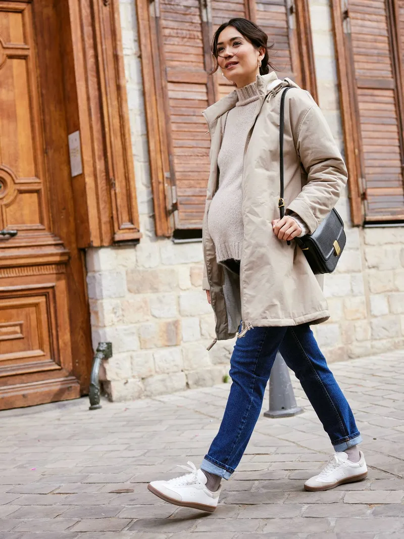 Envie De Fraise 2-in-1-Umstandsjacke, Beige, – Produktbild 3 von 4