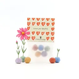 Die Stadtgärtner Die Stadtgärtner 5 bunte Blumenmurmeln im Tütchen mit Wildblumensaatgut | Ideal für Freundinnen, Besties Dankeschön & Aufmunterung – Produktbild 1 von 1