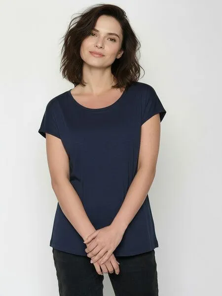 GreenBomb GREENBOMB Basic T-Shirt Cool, Navy, – Produktbild 3 von 4