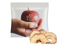 Bio-Apfelchips inkl. 4-farbigem Aufdruck, 15 g – Produktbild 1 von 1
