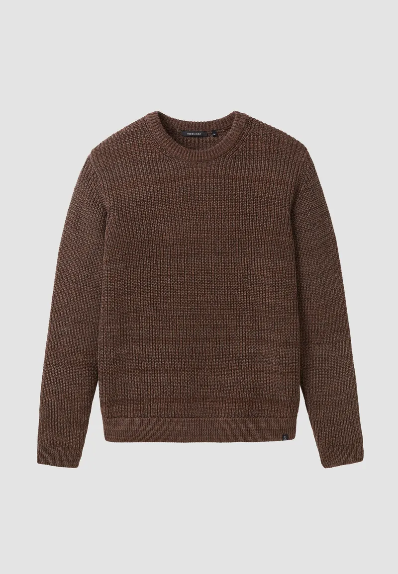 recolution Recolution Herren vegan Pullover Cress Chocolate, Braun, – Produktbild 1 von 2