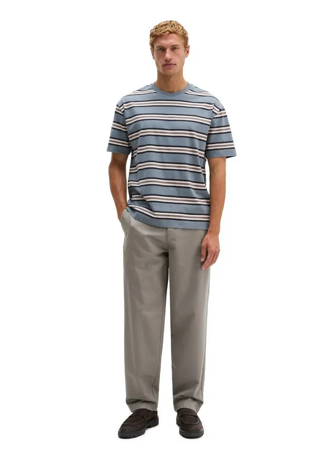 Marc O'Polo Marc O'Polo T-Shirt aus garngefärbter Bio-Baumwolle, Blau, – Produktbild 5 von 5