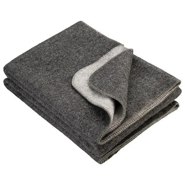 Kaipara - Merino Sportswear Kaipara - Merino Sportswear Die Heimische – Merino-Decke 150 cm x 220 cm (1650 g), Anthrazit-grau, – Produktbild 1 von 3