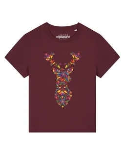 watapparel watapparel T-Shirt Frauen Floral Deer – Produktbild 1 von 1