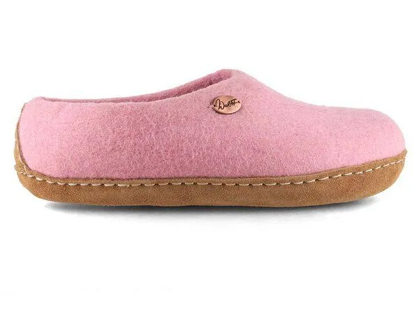 WoolFit WoolFit Barfuß-Hausschuhe „Footprint“ hand-gefilzt, extra weich & flexibel, Rosa, – Produktbild 2 von 4