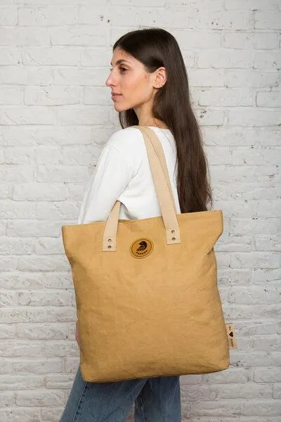 PAPERO Shopper Tasche aus Kraft Papier PAPERO KANGOO, Hellbraun, – Produktbild 4 von 4