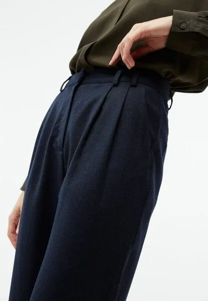 Givn Berlin Givn Berlin Hose GBLIZ aus Wolle mit weitem Bein, Midnight blue, – Produktbild 3 von 3