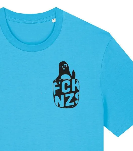 päfjes päfjes Pinguin Paul mag keine Nzs - Fair Wear Unisex T-Shirt, Blau, – Produktbild 3 von 4