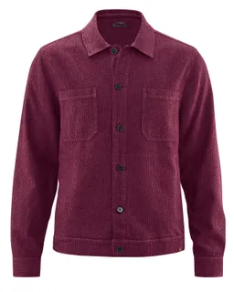 HempAge HempAge Herren vegan Jacke Hahnentritt Karomuster Weinrot – Produktbild 1 von 1