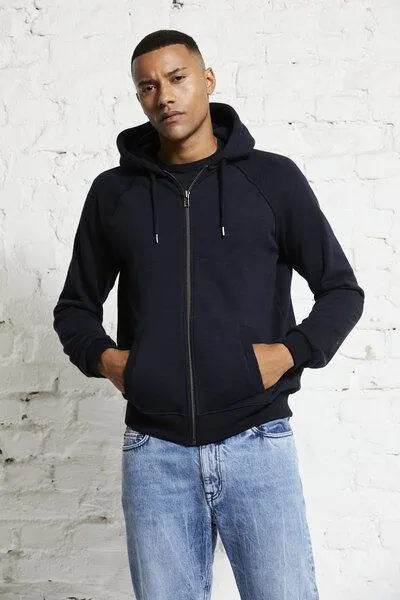 Wunderwerk Wunderwerk Herren zip hoody aus Bio-Baumwolle "Heavy zip hoody male", Grau (silver grey melange 340), – Produktbild 4 von 4