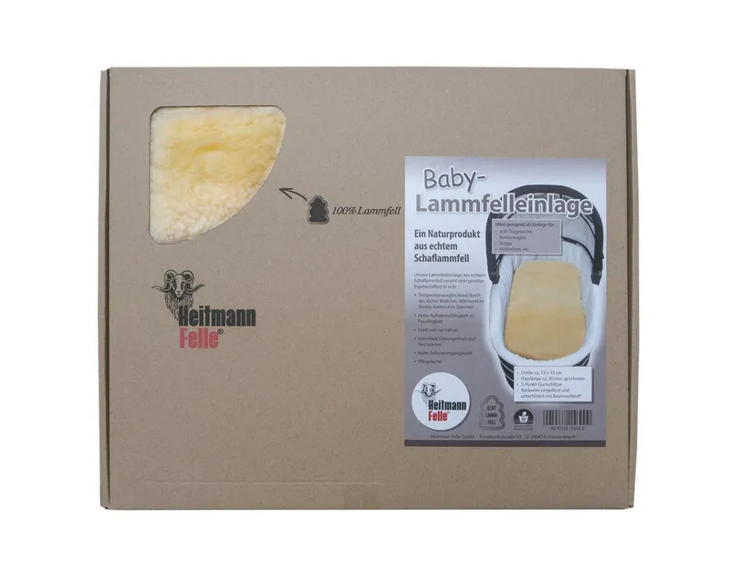 Heitmann Felle Heitmann Felle Lammfell Baby Felleinlage Patchwork Maße 73 x 33 cm, Grau, – Produktbild 5 von 5