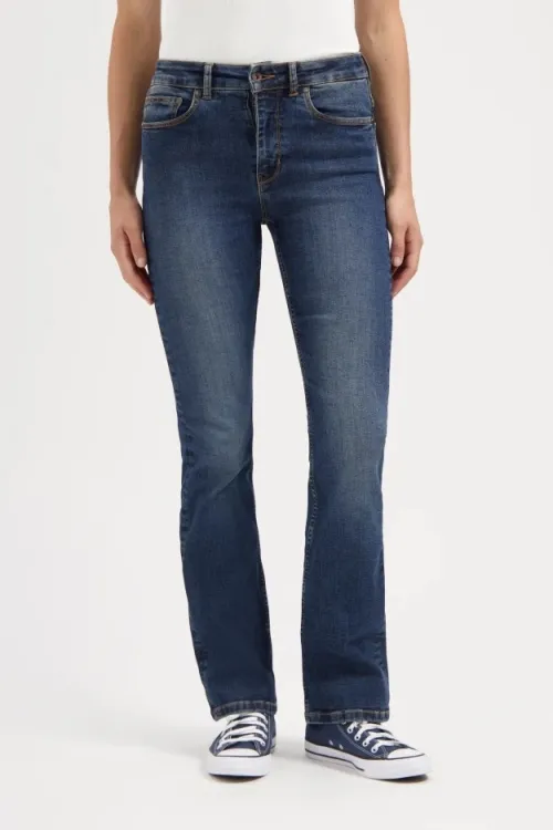 Kuyichi Kuyichi Damen vegan Bootcut Jeans Zoé Meadow Blue, Dunkelblau, – Produktbild 2 von 2