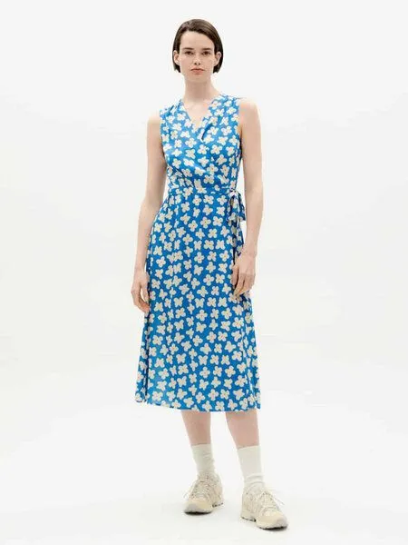 thinking mu thinking mu Kleid - Amapola - aus Bio-Baumwolle, Small butterfly (blau), – Produktbild 1 von 4