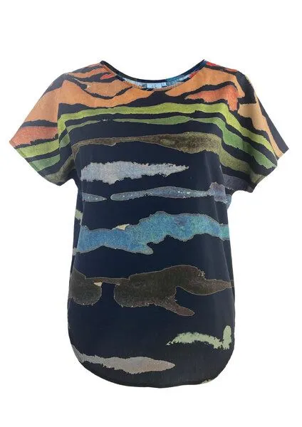 Sophia Schneider-Esleben Sophia Schneider-Esleben Shirt Nina - Damen aus Bio-Baumwolle, Mare e monti blue (blau), – Produktbild 2 von 3