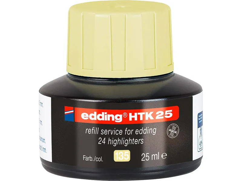 Edding Edding Nachfülltinte "HTK 25" für Textmarker "24 EcoLine", Pastellgelb, – Produktbild 1 von 1