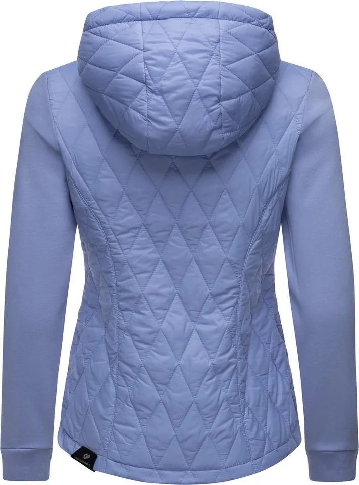 ragwear ragwear Outdoorjacke Lucinda Steppjacke aus modernem Materialmix mit Kapuze, Blau, – Produktbild 4 von 5