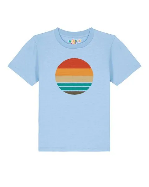 watabout.kids watabout.kids T-Shirt Kinder Retro Sunset Ocean, Blue soul, – Produktbild 1 von 3