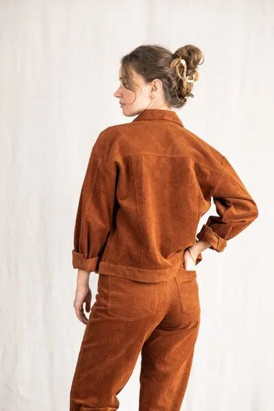 Jyoti - Fair Works Jyoti - Fair Works Baumwollcord Jacke Nariyal, Masala, – Produktbild 3 von 4