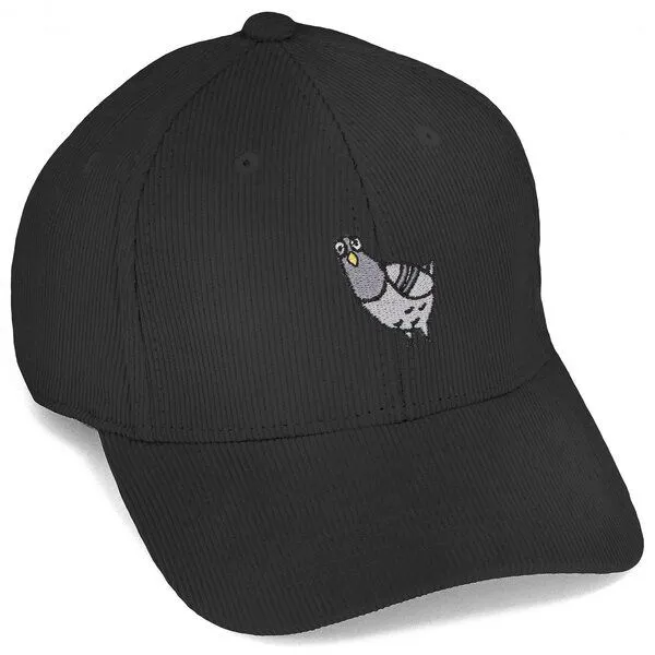 LIGARTI Bestickte Cord Cap – Claude die Taube – LIGARTI Tiermanufaktur, Schwarz, – Produktbild 1 von 4
