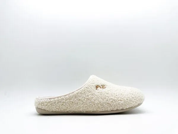 thies Veganer "thies ® Rec Teddy Slipper" aus ultraweichem, recyceltem Fell, Off white, – Produktbild 3 von 4