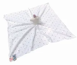 Pat und Patty Pat und Patty Personalisterte Schmusetuch , Greifling "Einhorn" ,Farbe : naturweiss, 100 % Baumwolle-kbA – Produktbild 1 von 1
