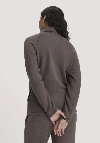 hessnatur hessnatur Jacke Relaxed ACTIVE WOOL aus reiner Bio-Merinowolle, Dunkles mauve, – Produktbild 2 von 4
