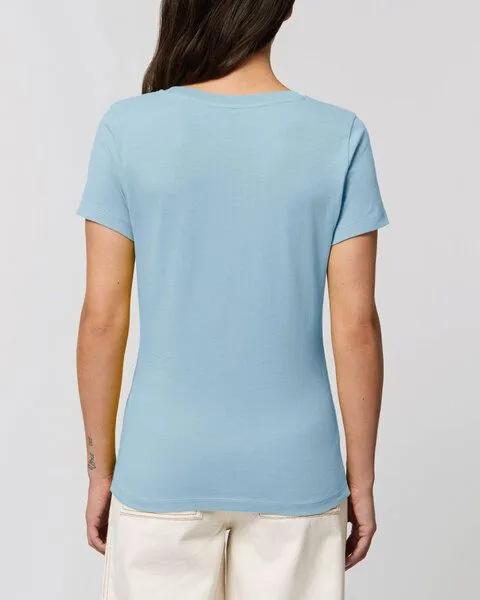 Human Family Human Family Bio Damen Rundhals T-Shirt "Amare - Free Spirit", Hellblau, – Produktbild 2 von 3