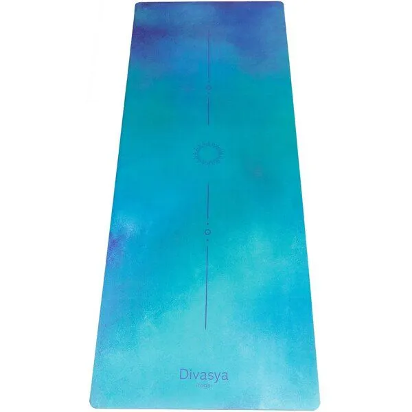 Divasya Divasya Yogamatte aus recycelten PET-Flaschen & Naturkautschuk | in 4 Farben, Pure ocean, – Produktbild 1 von 4