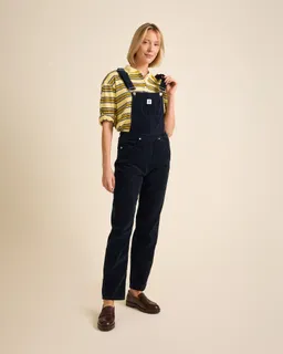 Côtelé Côtelé Damen vegan Latzhose Aus Cord Mom Schnitt Marineblau – Produktbild 1 von 1