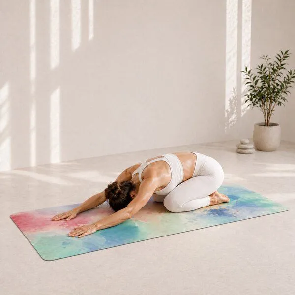 Yosana Yosana Yin Yogamatte Naturkautschuk - Aktionsset (4-Teilig), Colorful clouds, – Produktbild 6 von 7