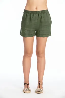 RAVENS VIEW IBIZA RAVENS VIEW IBIZA Damen vegan Shorts Creta Waldgrün – Produktbild 1 von 1