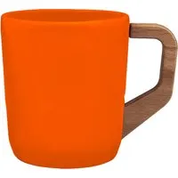 Keramiktasse "Woody" 330 ml, orange – Produktbild 1 von 1