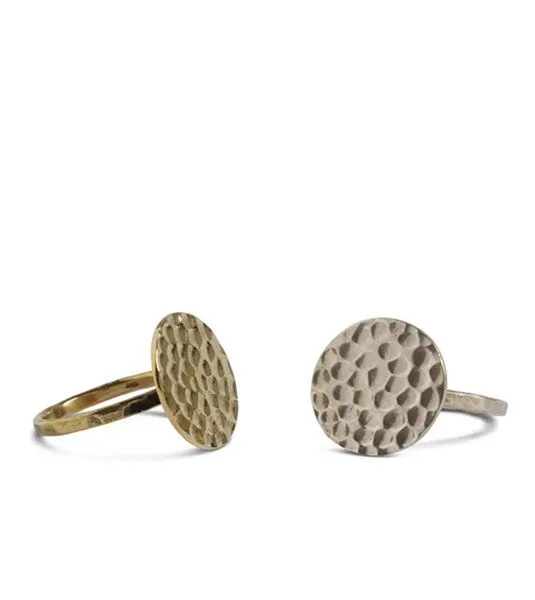 ting goods ting goods Ring gehämmert, Messing oder Sterling Silber – Produktbild 3 von 6
