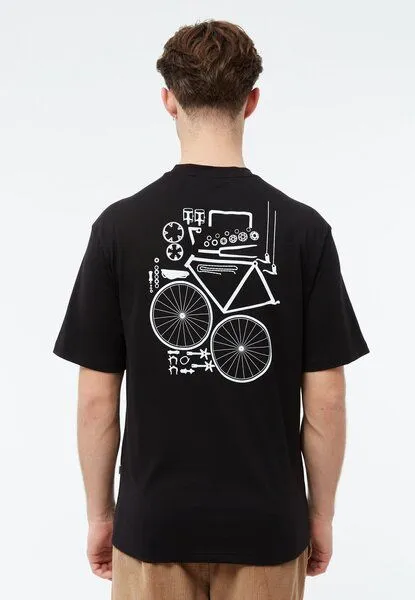 Givn Berlin Givn Berlin T-Shirt GBLASSE (BIKE PARTS) aus Bio-Baumwoll Jersey mit Print, Black, – Produktbild 3 von 4