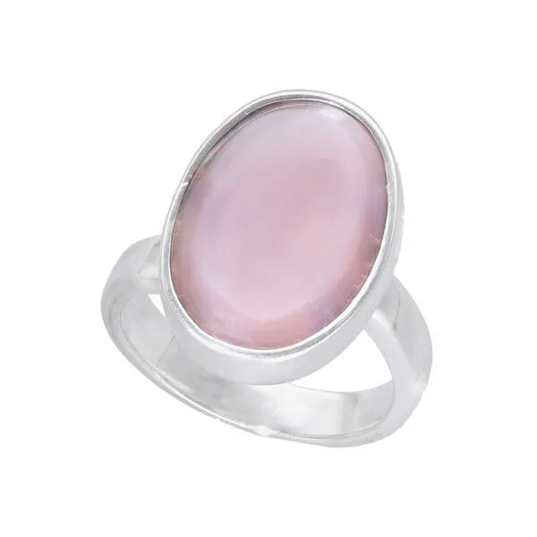 pakilia pakilia Silber Ring Perlmutt Fair-Trade und handmade, Rosa, – Produktbild 3 von 4