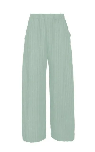 Golden Circle Clothing Golden Circle Clothing Gestreifte weite Hose mit Gummibund aus Lyocell, Mintgrün, – Produktbild 1 von 4