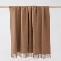 Warmi Warmi Lama Wolldecke Puna aus Argentinien, warm, weich, hypoallergen, Braun, – Produktbild 1 von 1