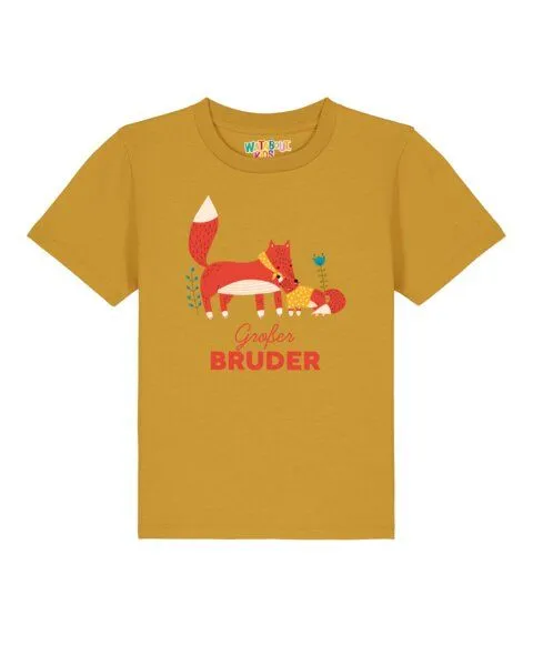 watabout.kids watabout.kids T-Shirt Kinder Fuchs Großer Bruder, Ochre, – Produktbild 1 von 2