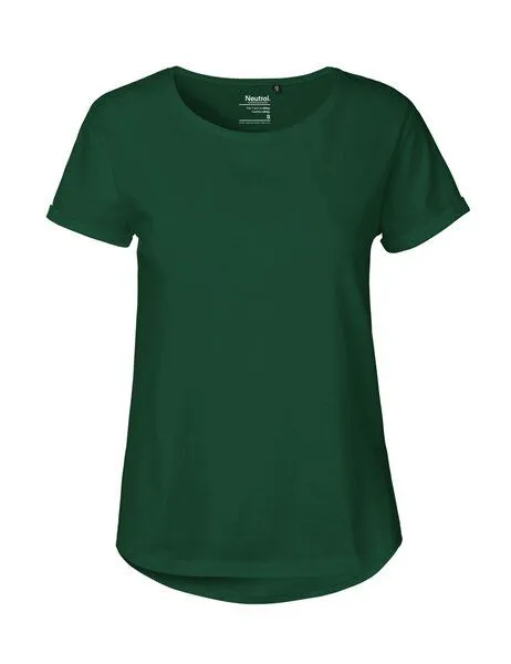 Neutral® - 3FREUNDE Neutral® - 3FREUNDE Frauen T-Shirt Roll-Up, Flaschengrün, – Produktbild 1 von 3